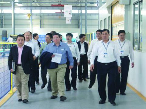 美国通用电气亚太区总裁会见我公司